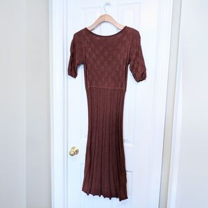 Max Studio Arabian Spice Brown Fall Knit Dress. XS.